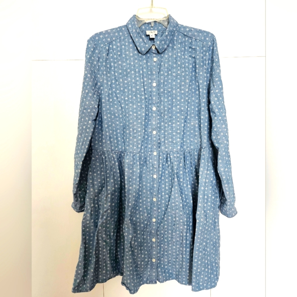 J Crew floral cotton mini dress
